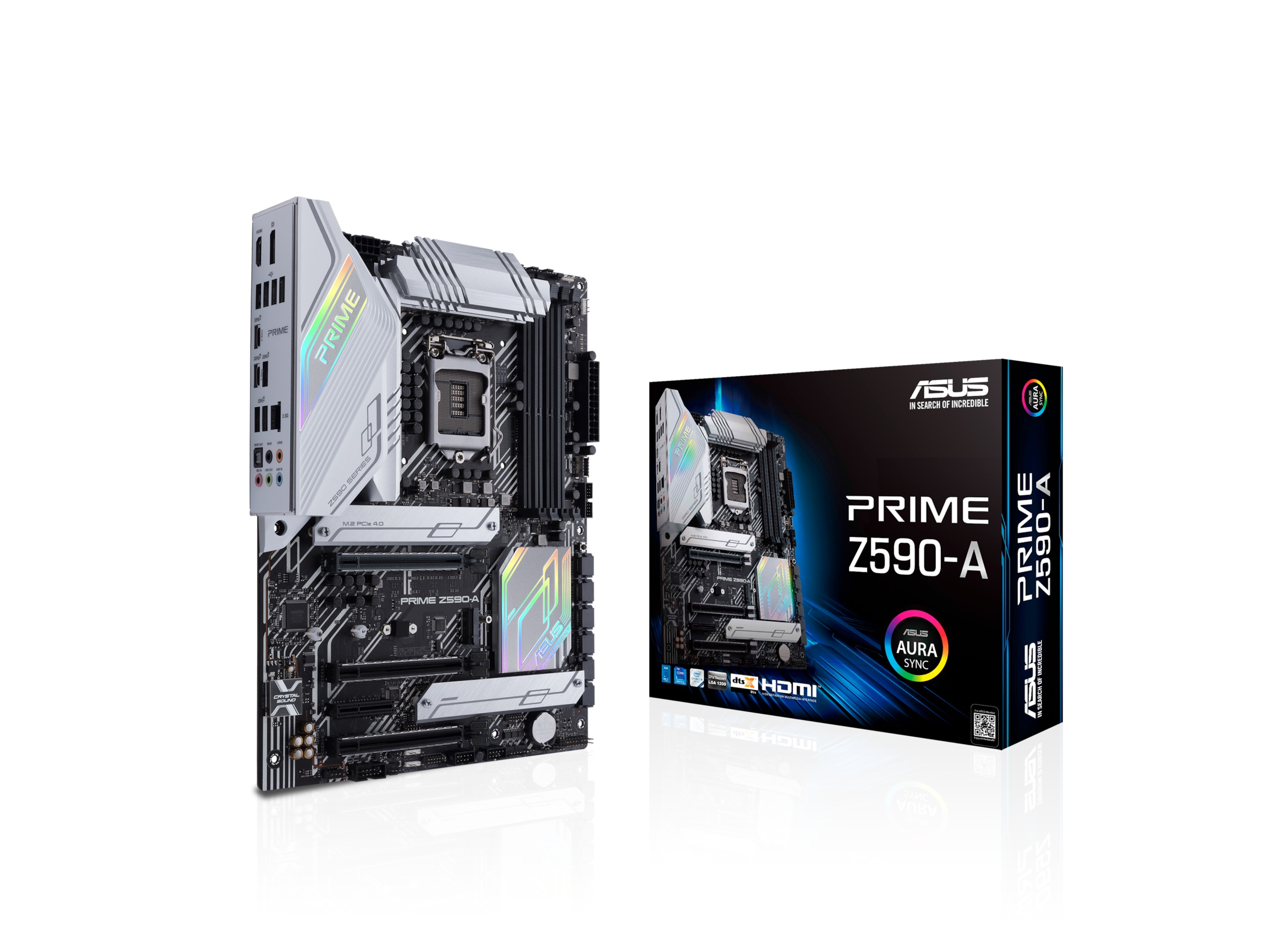 Asus Prime Z590-A, Intel LGA1200, Z590, 3xPCI Express, ATX, 4xDDR4