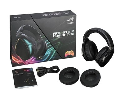 Asus ROG Strix Fusion 500, 7.1 surround, Aura Sync RGB , touch-kontroll för volym, USB - Svart#4