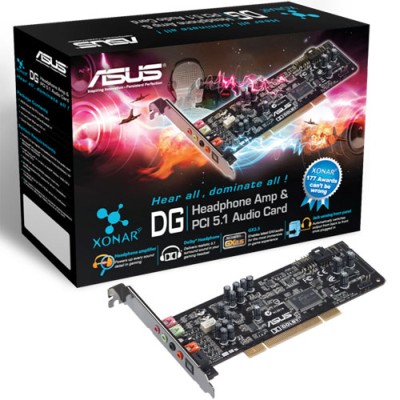 Asus Xonar DG, 5.1, optisk digital anslutning ut, PCI, Low Profile, Retail