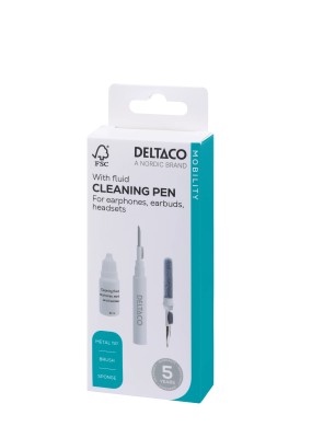 Rengörings-kit Deltaco CLP-100 för hörlurar, öronsnäckor och headsets#1