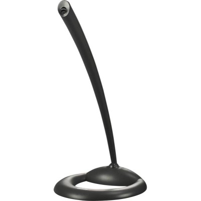 Bordsmikrofon Deltaco MF-100, vikbar, 3,5mm, 2m kabel, grå
