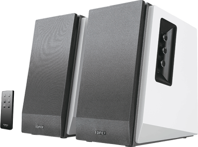 Edifier R1700BT, 2x33W RMS, Bluetooth, med fjärrkontroll - Silver/Vit