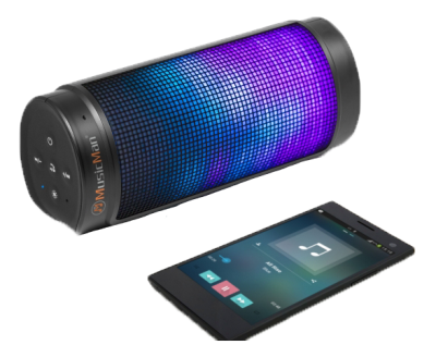 Technaxx MusicMan Bluetooth, batteridriven, LED-ljus
