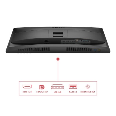 27" AOC 27E4CV, IPS 1920x1080, 4 ms, 120Hz, höjdjusterbar, pivot, HDMI/DP/USB-C 90W, högtalare, USB 3.2-hubb, 5 års garanti#4