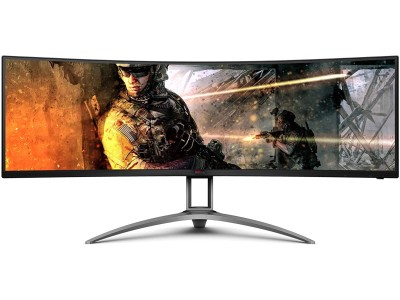 49" AOC Gaming AG493UCX, Curved VA 5120x1440, 4 ms, 120Hz, 2xHDMI/2xDP/USB-C, högtalare, USB 3.2-hubb