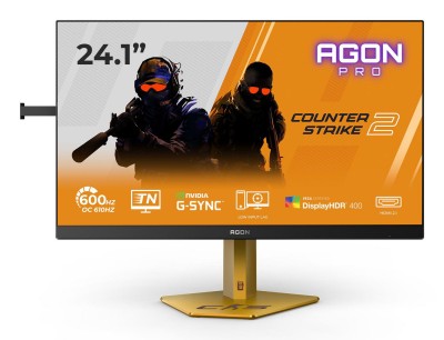 24.1" AOC PRO CS24A, TN eSports 1920x1080, 0.5 ms, 610Hz G-Sync, HDR400, höjdjusterbar, pivot, 2xHDMI/DP, USB 3.2-hubb, RGB Light FX#1