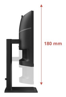 34" AOC CU34E4CW, Curved VA 3440x1440, 4 ms, 120Hz FreeSync, 1500R, höjdjusterbar, 2xHDMI/DP/USB-C 90W, högtalare, webbkamera, USB 3.2-hubb, 5 års garanti#4