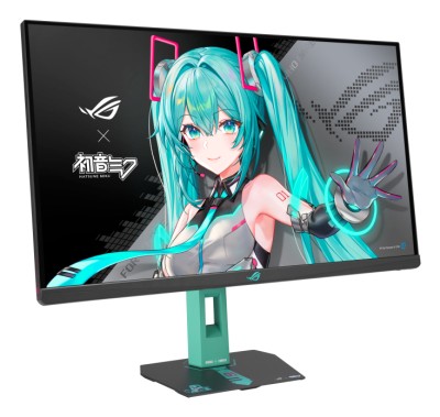 27" Asus ROG Strix XG27ACMEG-G Hatsune Miku, Fast IPS 2560x1440, 1 ms, 260Hz G-Sync, HDR10, höjdjusterbar, pivot, HDMI/DP/USB-C 15W#1