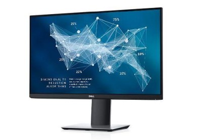 23.8" Dell P2421D, IPS 2560x1440, 8 ms, höjdjusterbar, pivot, USB-hub, HDMI/DP - Svart