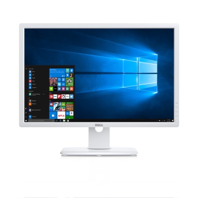 24" Dell UltraSharp U2412M, IPS 1920x1200, 8 ms, höjdjusterbar, pivot, USB, VGA/DVI/DP - Vit
