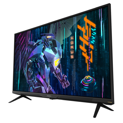43" Gigabyte Aorus FV43U, VA QLED 4K/3840x2160, 1 ms, 144Hz FreeSync, 2xHDMI/DP, högtalare, USB 3.0-hubb#1