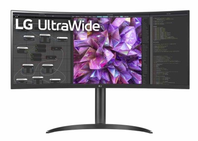 34" LG 34WQ75C, Curved IPS 3440x1440, 5 ms, HDR10, 1800R, höjdjusterbar, 2xHDMI/DP/USB-C 90W, LAN, högtalare, USB-hubb