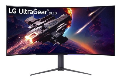 45" LG 45GR95QE, Curved OLED 3440x1440, 0,03 ms, 240Hz, höjdjusterbar, 800R, 2xHDMI/DP#1