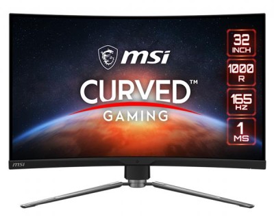 31.5" MSI MPG ARTYMIS 323CQR, Curved VA 2560x1440, 1 ms, 165Hz FreeSync, 1000R, höjdjusterbar, 2xHDMI/DP, USB-hubb#1