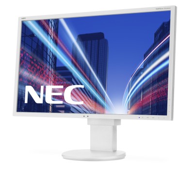 21.5" NEC MultiSync EA224WMi, IPS 1920x1080, 6 ms, 1000:1, högtalare, VGA/DVI/HDMI/DP - Vit