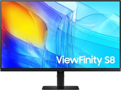32" Samsung ViewFinity S32D804E, VA 4K/3840x2160, 5 ms, HDR10, höjdjusterbar, pivot, HDMI/DP, USB 3.2-hubb