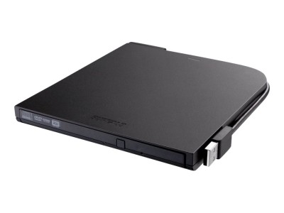 DVDRW Buffalo Ultra-Thin Portable 8X, USB 2.0, Svart