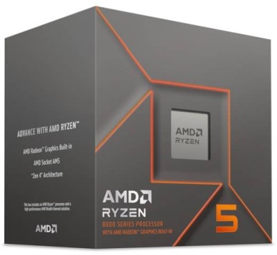 AMD Ryzen 5 8500G 6-Core 12-Thread (65W), 3,5/5,0 GHz, 22 MB cache, Socket AM5, boxad med Wraith Stealth-kylare#1