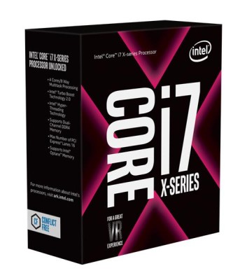 Intel Core i7-7820X 8-Core 16-Thread (140W), 3,6/4,5 GHz, LGA2066, Skylake X, 11 MB cache, boxad utan kylare