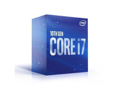 Intel Core i7-10700 8-Core 16-Thread (65W), 2,9/4,8 GHz, LGA1200, UHD Graphics 630, 16 MB cache, boxad utan kylare