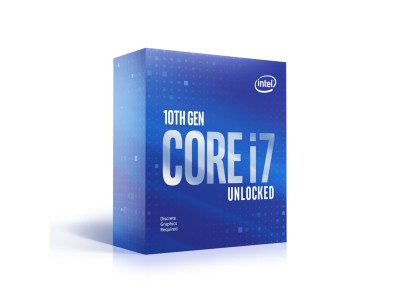 Intel Core i7-10700KF 8-Core 16-Thread (95W), 3,8/5,1 GHz, LGA1200, 16 MB cache, boxad utan kylare