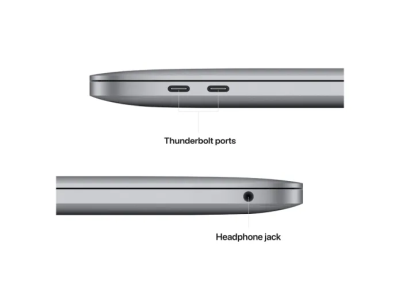Apple MacBook Pro (2022) 13.3 tum, Apple M2 8-core CPU 10-core GPU, 16 GB, 256 GB SSD - Rymdgrå#6