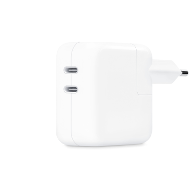 Apple 35W USB-C strömadapter med två portar