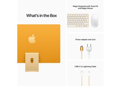 Apple iMac 24" med Retina 4.5K-skärm, Apple M1 8-Core CPU 8-Core GPU, 8 GB, 256 GB SSD - Gul#2