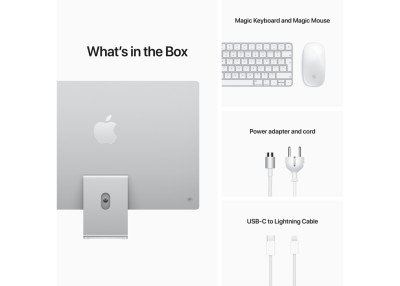 Apple iMac 24" med Retina 4.5K-skärm, Apple M1 8-Core CPU 7-Core GPU, 8 GB, 512 GB SSD, Gigabit Ethernet - Silver#4