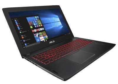Asus FX502VM-FY276T, 15.6" Full HD matt, Intel Core i7-7700HQ, 16 GB, GeForce GTX1060, 128 GB SSD + 1 TB HDD, WiFi 5, Bluetooth, kamera, bakbelyst tangentbord, Win10