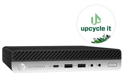 HP EliteDesk 800 G4 Mini, Intel Core i5-8400T, 16 GB, 256 GB SSD, Win11 Pro, Refurbished Grade A, 2 års garanti
