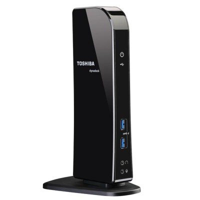 Toshiba Dynadoc U3.0, USB 3.0 dockningsstation med VGA/DVI/HDMI, svart