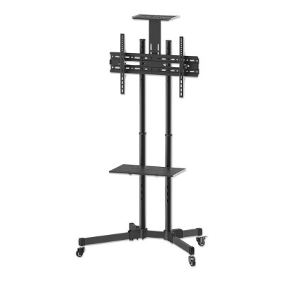 Golvstativ Manhattan Universal, hylla, 37-70", max 50 kg - Svart