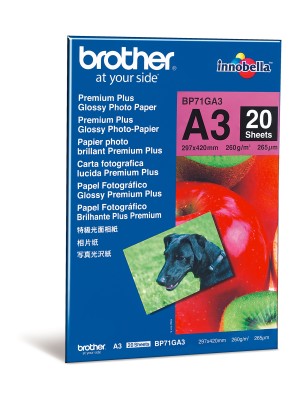 Brother BP71 Glossy Paper, A3, 20 ark, 260 g/m2