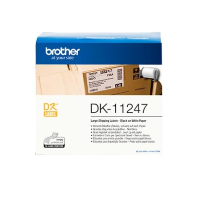 Brother DK-11247, etikett 103x164mm, 180 st, svart på vit, termiskt papper