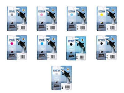 Paket: Epson T760x - alla 9 färger till Epson SC-P600