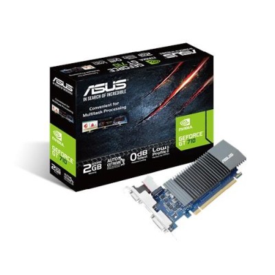 Asus GeForce GT710 2 GB GDDR5, VGA/DVI/HDMI, fläktlöst#1