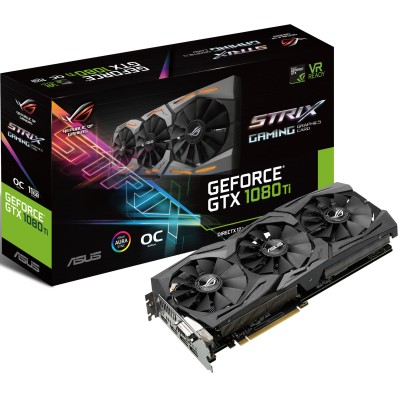Asus GeForce GTX 1080 Ti ROG STRIX GAMING OC 11 GB GDDR5X, PCI-E, DVI/2xHDMI/2xDP, DirectCU III, Aura Sync