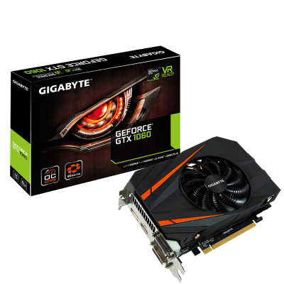 Gigabyte GeForce GTX 1060 Mini ITX OC 6 GB GDDR5, 2xDVI/HDMI/DP