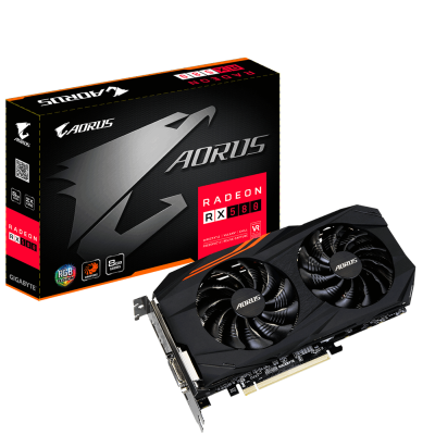 Gigabyte AMD RX 580 AORUS 8 GB GDDR5 DVI/HDMI/3xDP, Windforce 2X