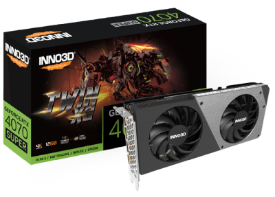 Inno3D GeForce RTX 4070 Super Twin X2 12 GB GDDR6X, HDMI/3xDP