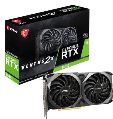 MSI GeForce RTX 3060 Ventus 2X OC 12 GB GDDR6, HDMI/3xDP