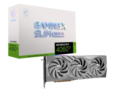 MSI GeForce RTX 4060 Ti Gaming X Slim White 16 GB GDDR6, HDMI/3xDP, RGB Mystic Light
