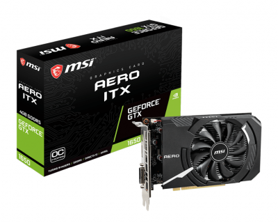MSI GeForce GTX 1650 AERO ITX OCV1 4 GB GDDR5, DVI/HDMI/DP