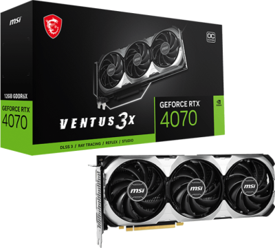 MSI GeForce RTX 4070 VENTUS 3X OC 12 GB GDDR6X, HDMI/3xDP#1