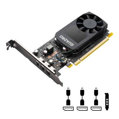 PNY Quadro P400 V2, 2 GB GDDR5, 3xminiDP#2