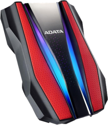 2 TB ADATA HD770G Durable, 2.5", USB 3.2, IP68, RGB - Röd