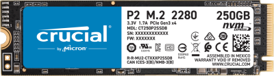 250 GB Crucial P2 SSD, M.2 NVMe