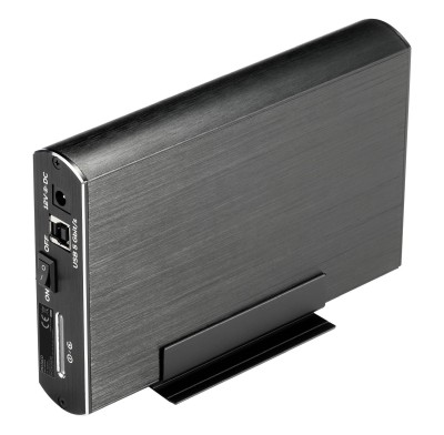 Externt kabinett 3.5" SATA till USB 3.2, Deltaco, aluminium, inkl. strömadapter#1