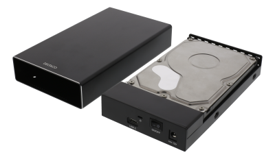 Externt kabinett 3.5" SATA till USB-C, USB 3.1 Gen2 10Gbps, Deltaco#3